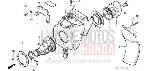 LUFTFILTER (RF/R2F/R2G) CR80R2G de 1986